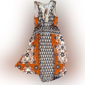 ONE WORLD Yellow & Ivory Patterned Label (Size M)